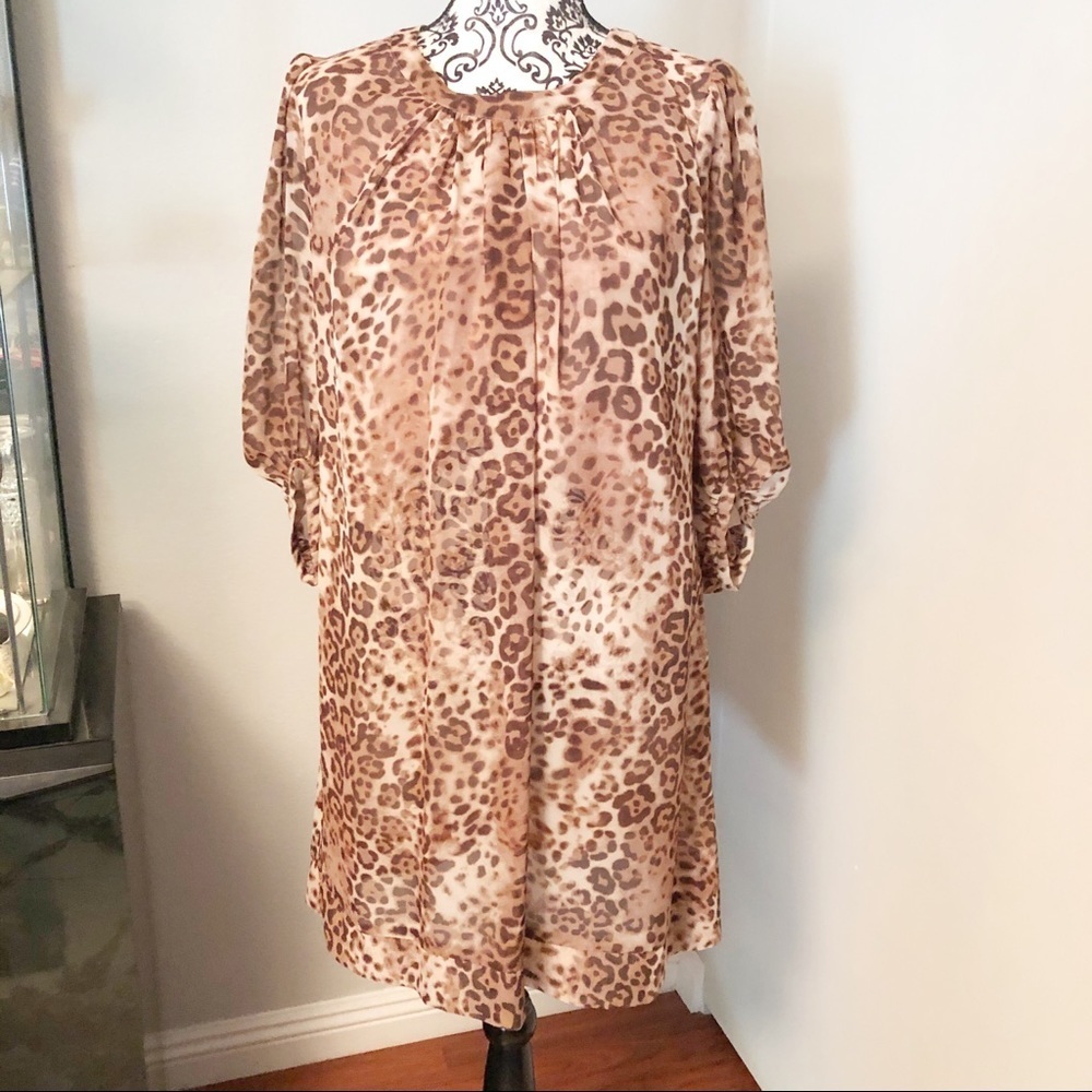 Eva Mendez for NY & Co Brown Leopard Dress
